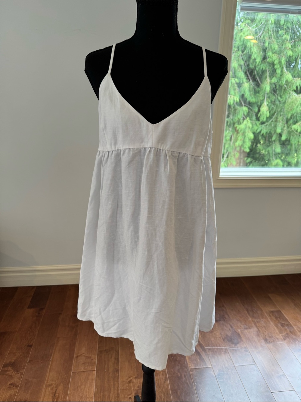 Wilfred Cream Spaghetti Strap Dress